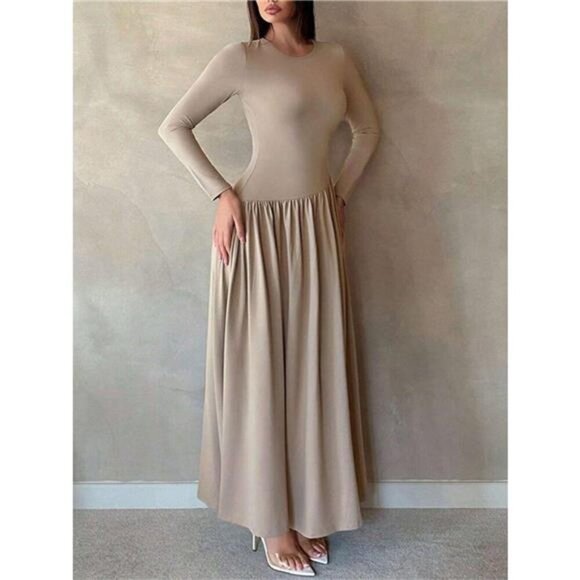 Long Sleeve A-Line Maxi Dress - Picture 4 of 12